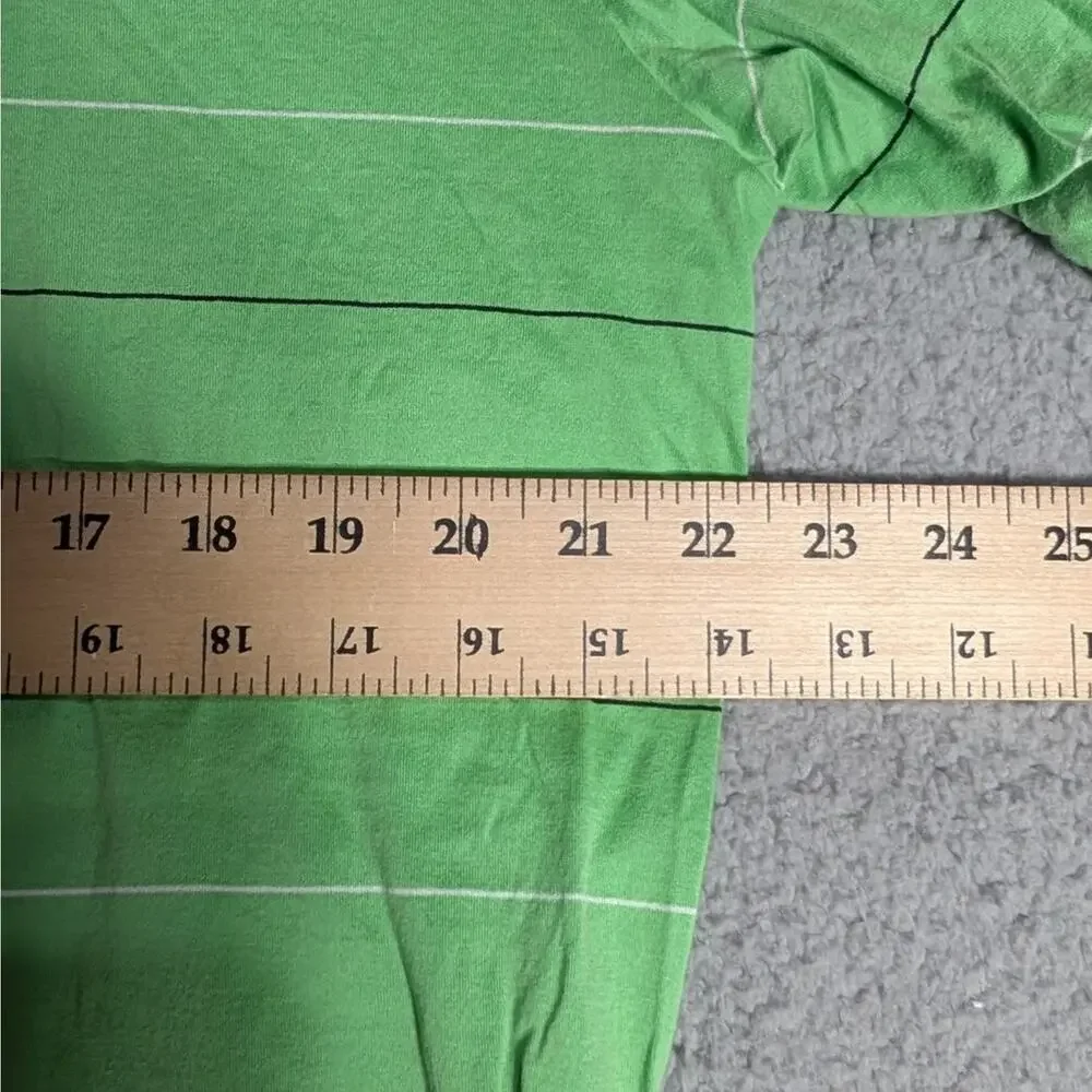 Polo Golf Ralph Lauren Polo Shirt Mens Large Green Blacl Stripe Performance Polo